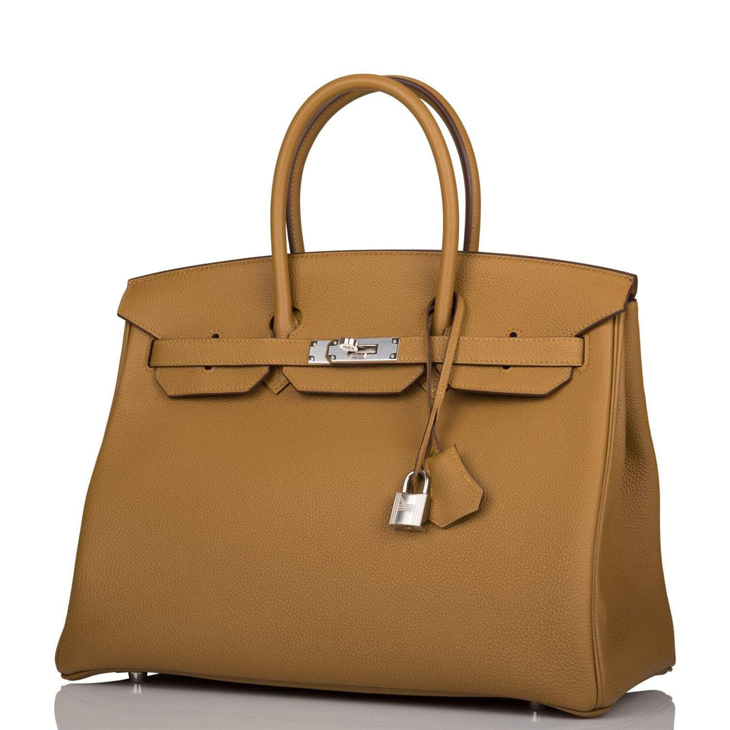 Hermes Birkin 35 Bronze D'Or Togo Palladium Hardware