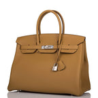 Hermes Birkin 35 Bronze D'Or Togo Palladium Hardware