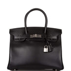 Hermes Birkin 30 Black Tadelakt Palladium Hardware