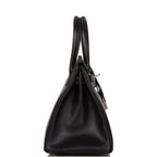 Hermes Birkin 30 Black Tadelakt Palladium Hardware