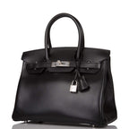 Hermes Birkin 30 Black Tadelakt Palladium Hardware