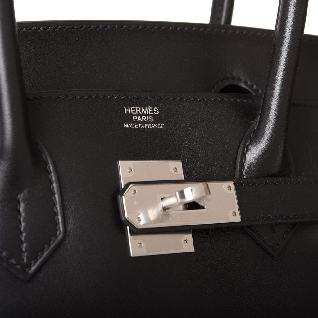 Hermes Birkin 30 Black Tadelakt Palladium Hardware
