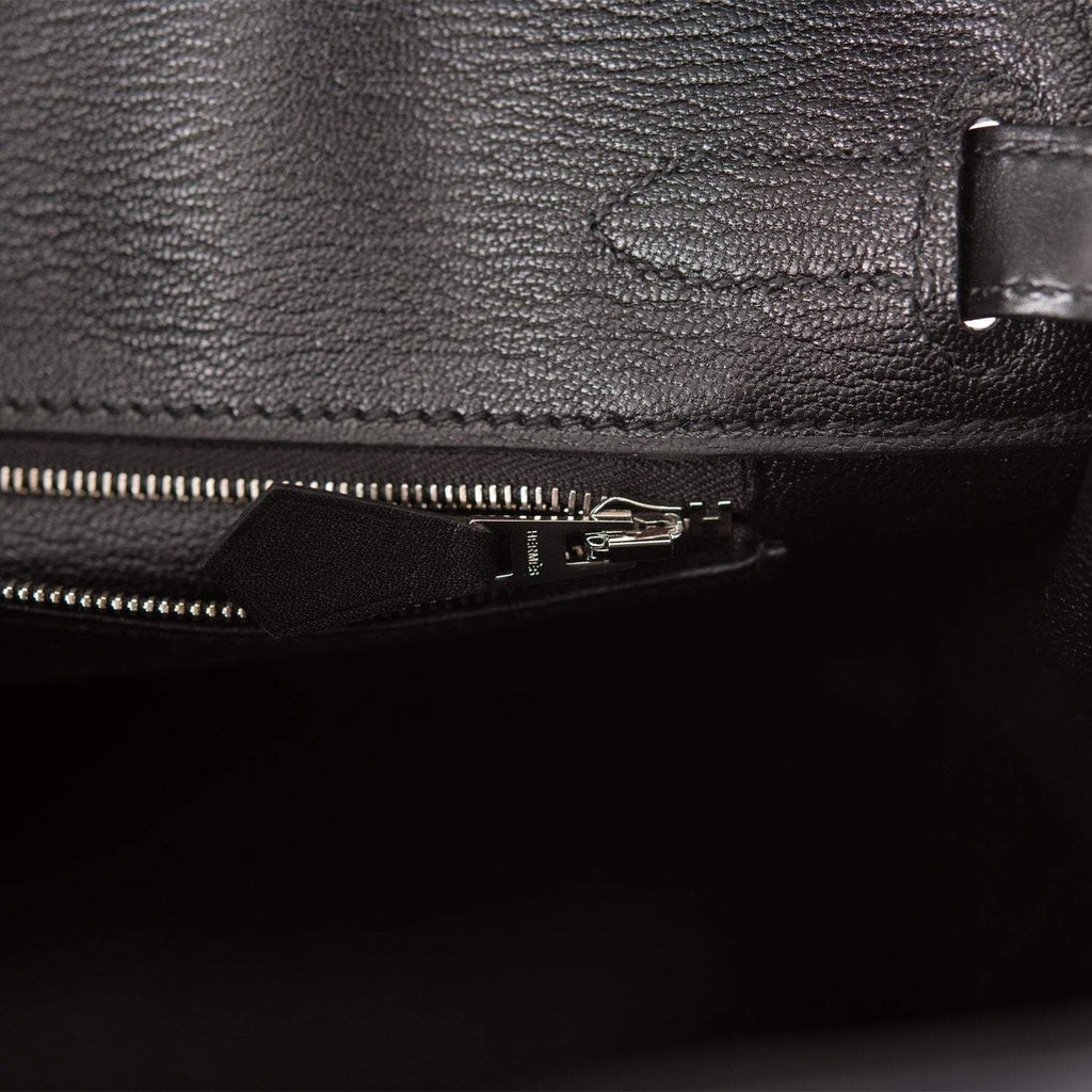 Hermes Birkin 30 Black Tadelakt Palladium Hardware