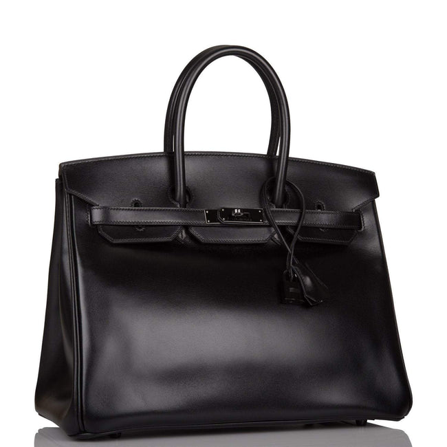 Hermes Birkin 35cm  SO Black Box Black Hardware Hover Image