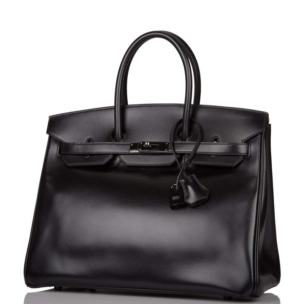 Hermes Birkin 35cm  SO Black Box Black Hardware