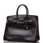 Hermes Birkin 35cm  SO Black Box Black Hardware