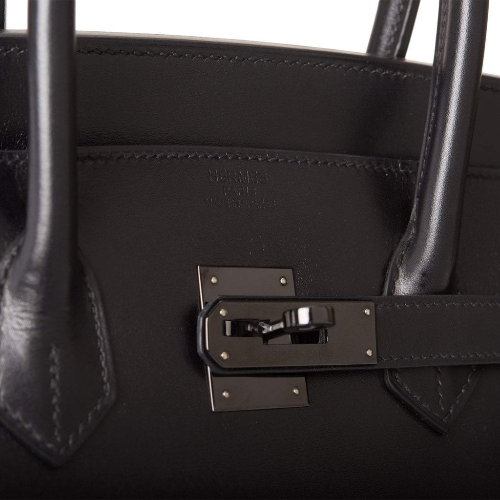 Hermes Birkin 35cm  SO Black Box Black Hardware