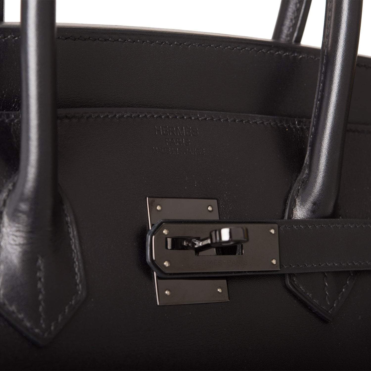 Hermes Birkin 35cm  SO Black Box Black Hardware