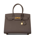 Hermes Etain Epsom Sellier Birkin 30cm Gold Hardware