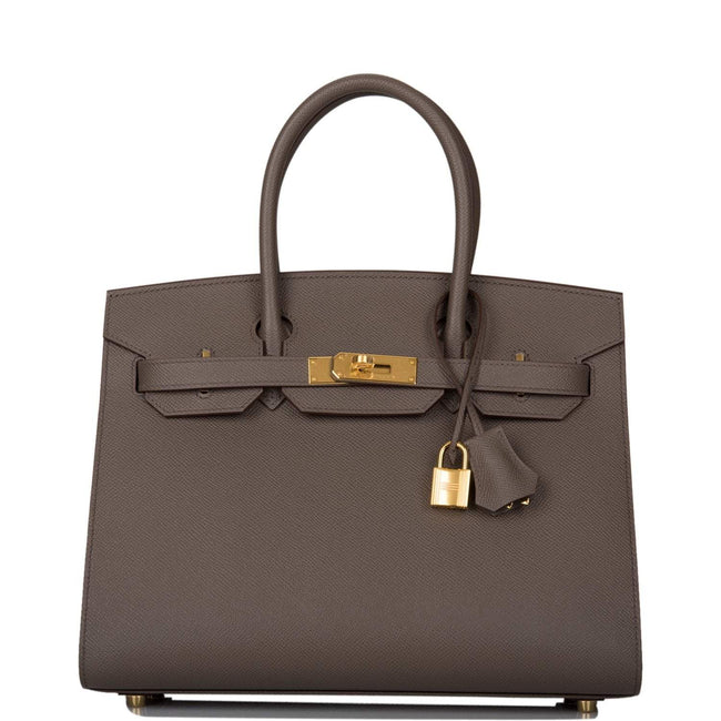Hermes Etain Epsom Sellier Birkin 30cm Gold Hardware Hover Image