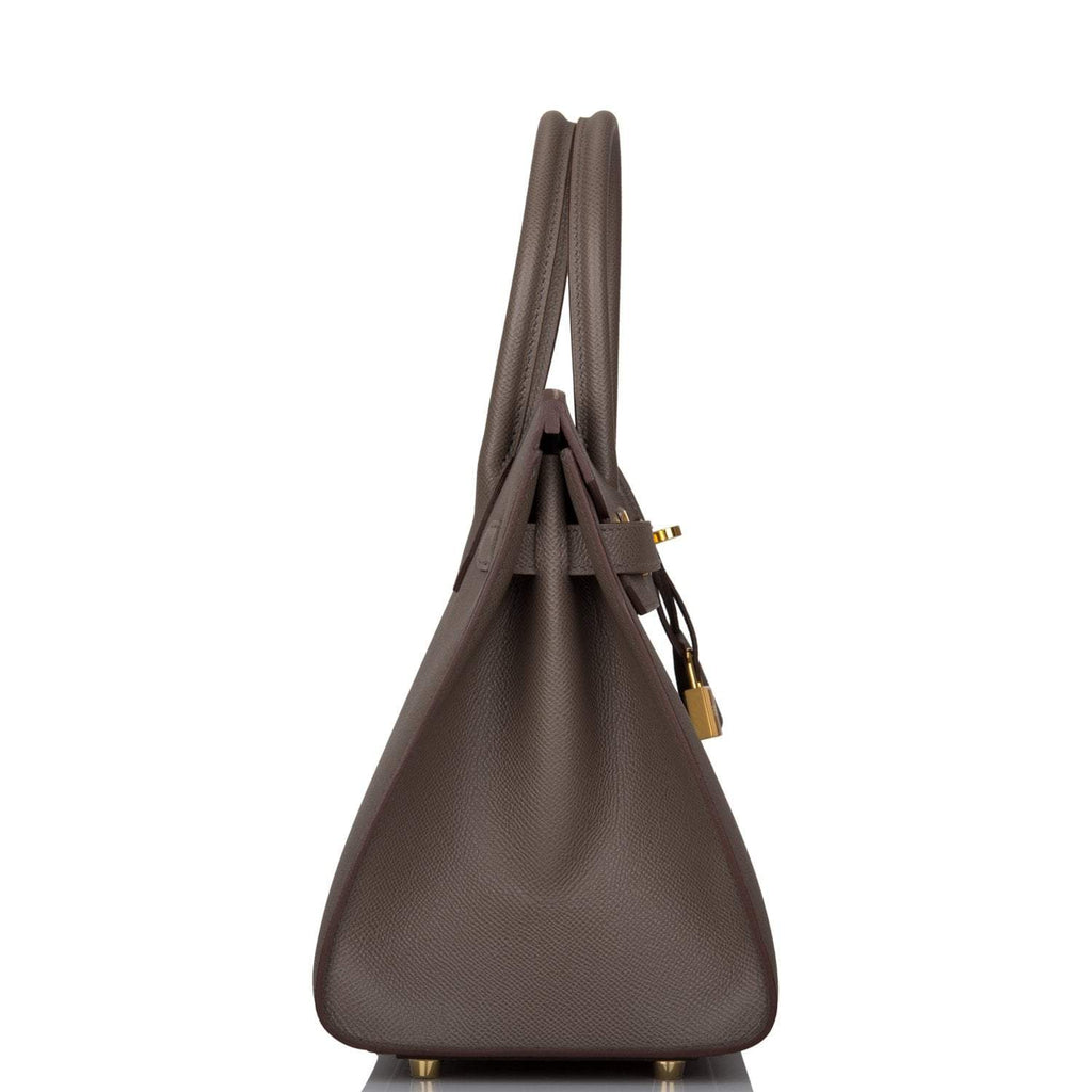 Hermes Etain Epsom Sellier Birkin 30cm Gold Hardware