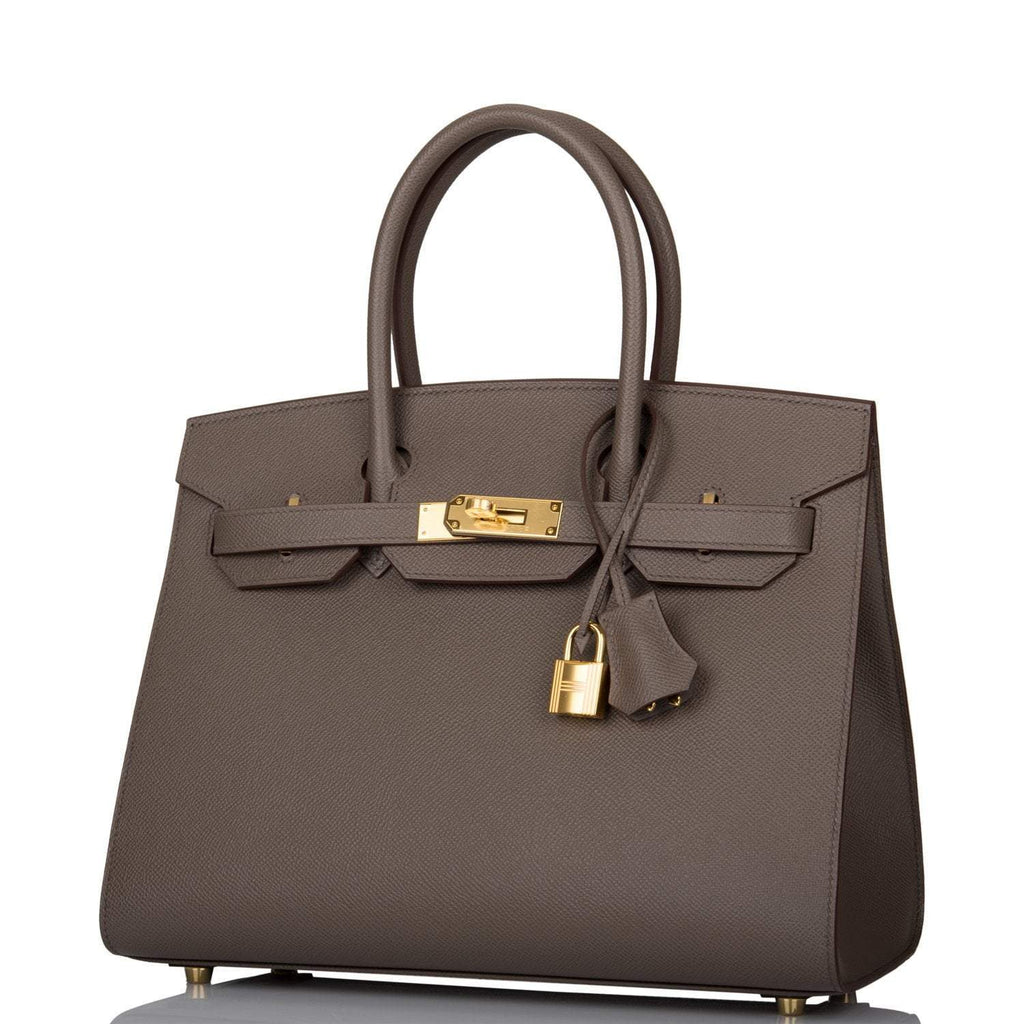Hermes Etain Epsom Sellier Birkin 30cm Gold Hardware