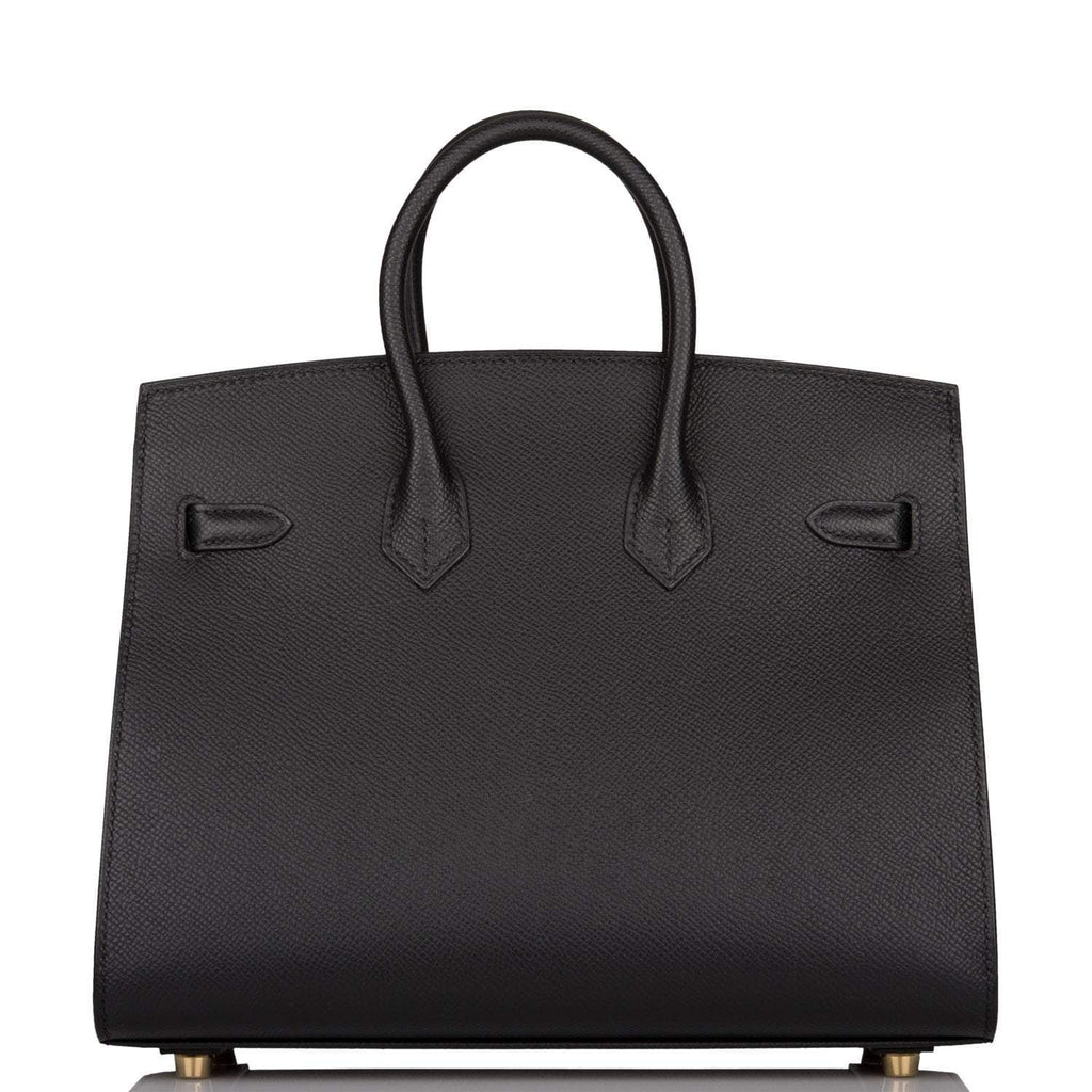 Hermes Birkin Sellier 25 Black Epsom Gold Hardware