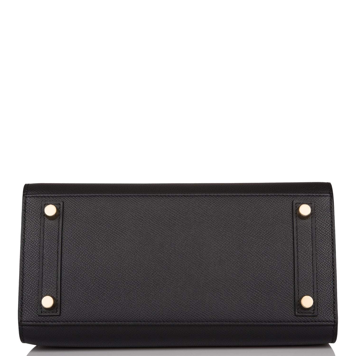 Hermes Birkin Sellier 25 Black Epsom Gold Hardware