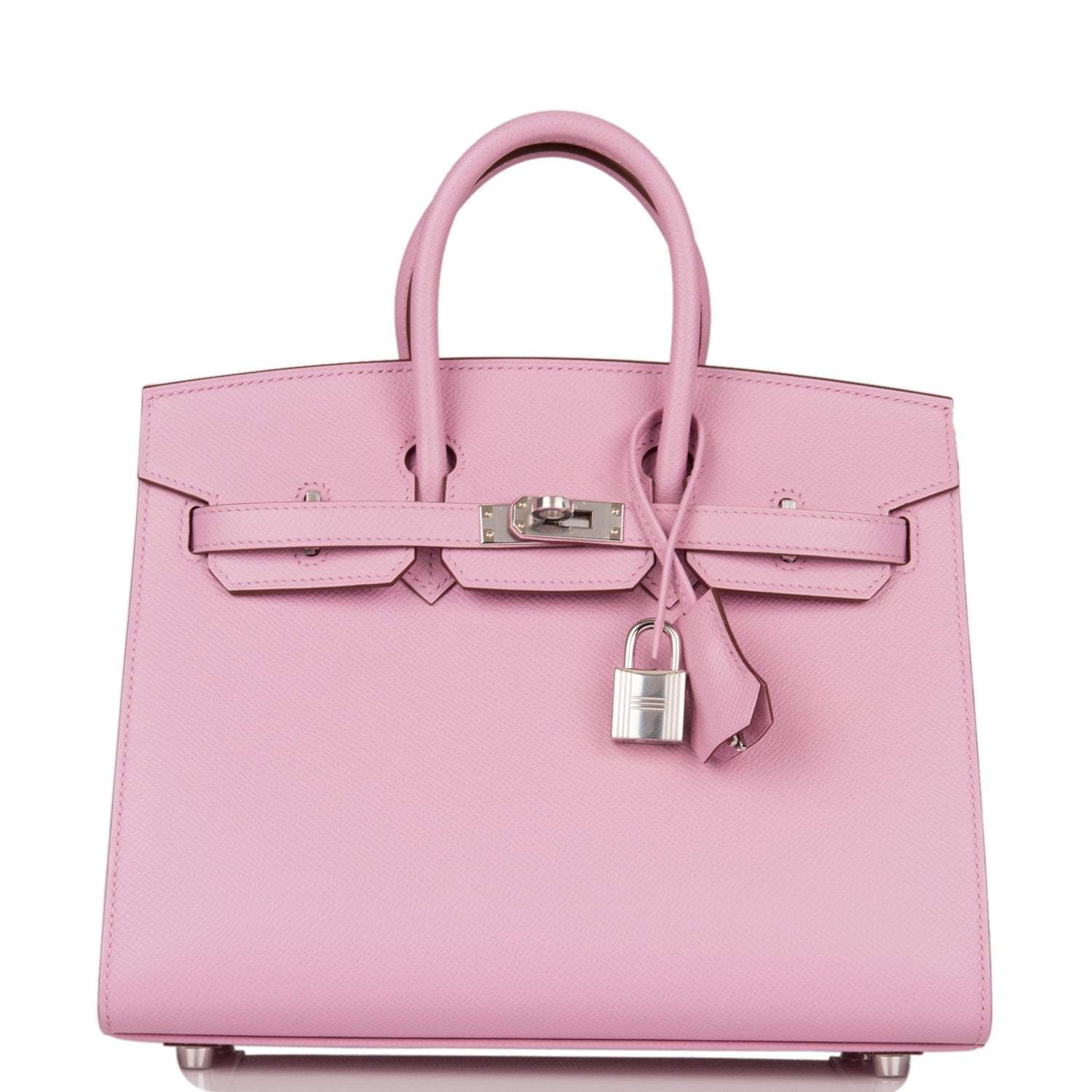 Hermes Birkin 25 Mauve Sylvestre Sellier Veau Madame Palladium Hardware