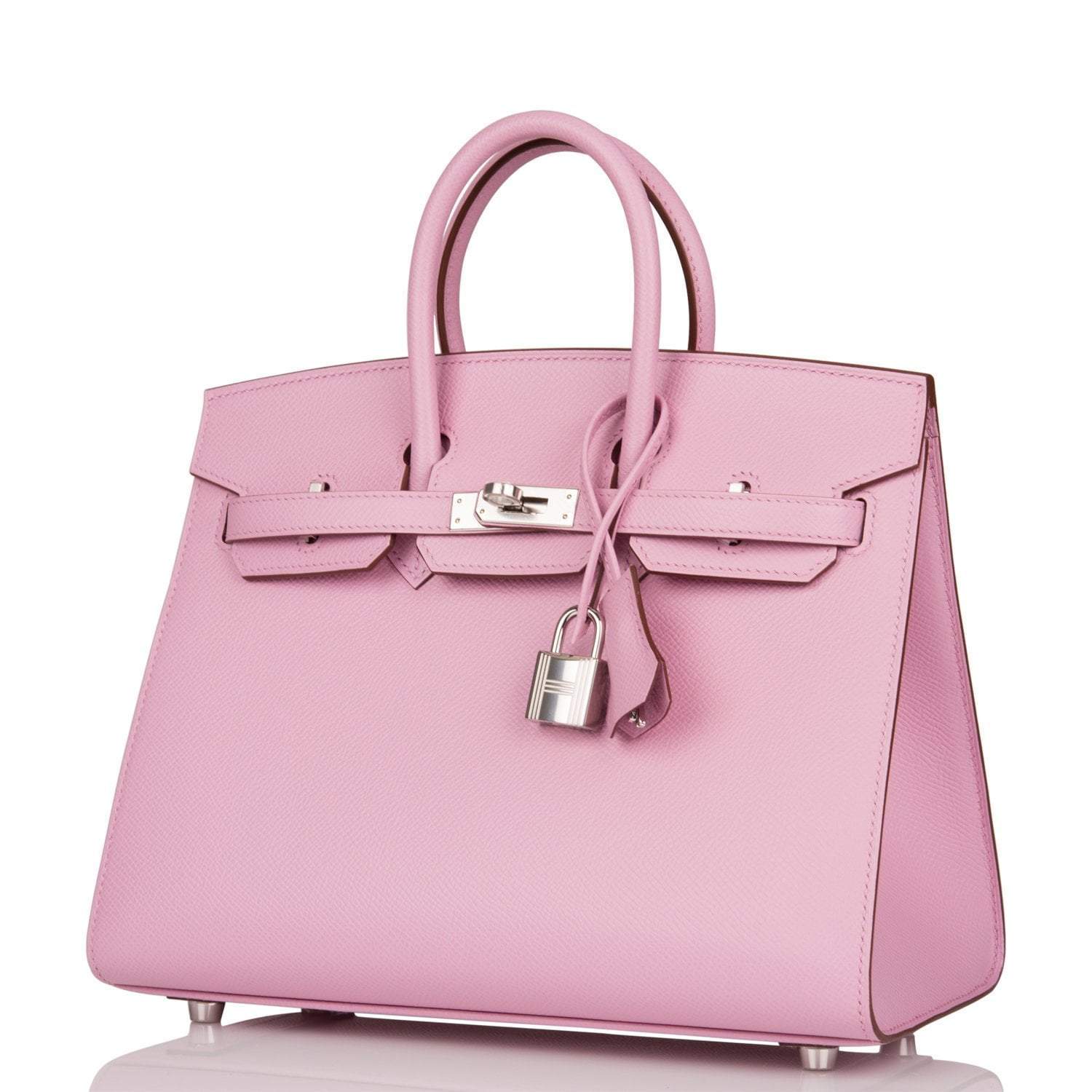 Hermes Birkin 25 Mauve Sylvestre Sellier Veau Madame Palladium Hardware