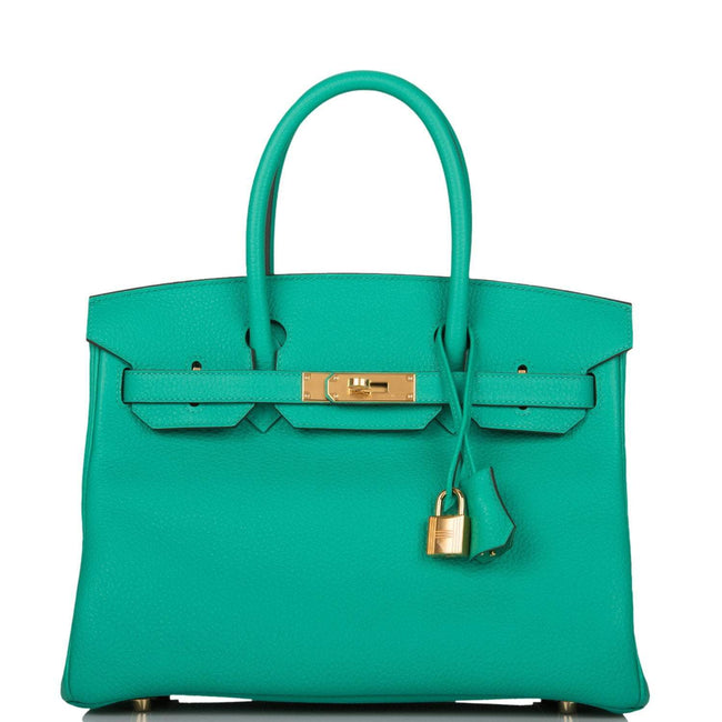 Hermes Birkin 30cm Menthe Togo Gold Hardware Hover Image