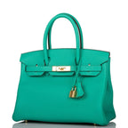 Hermes Birkin 30cm Menthe Togo Gold Hardware
