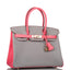 Hermes Birkin 30 Gris Mouette and Rose Azalee Epsom Permabrass Hardware