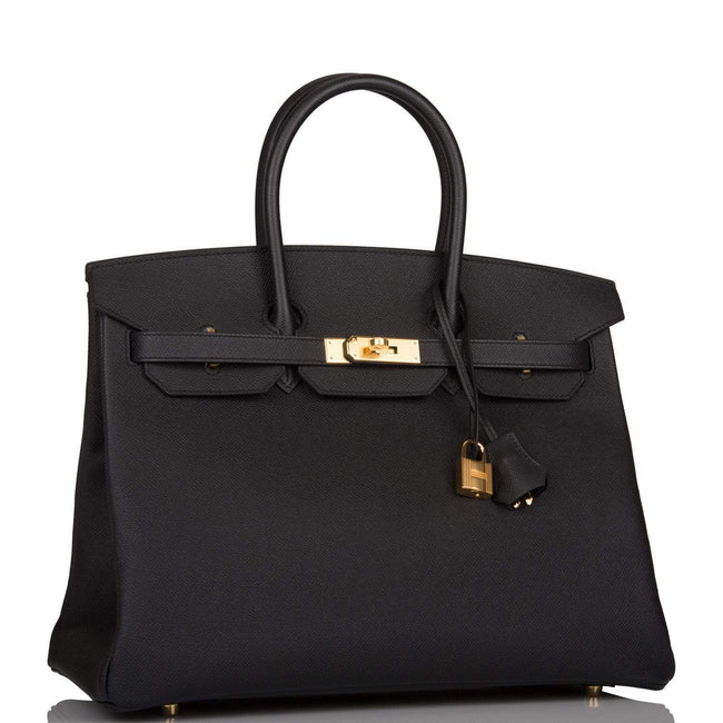 Hermes Birkin 35 Black Epsom Gold Hardware Main Image