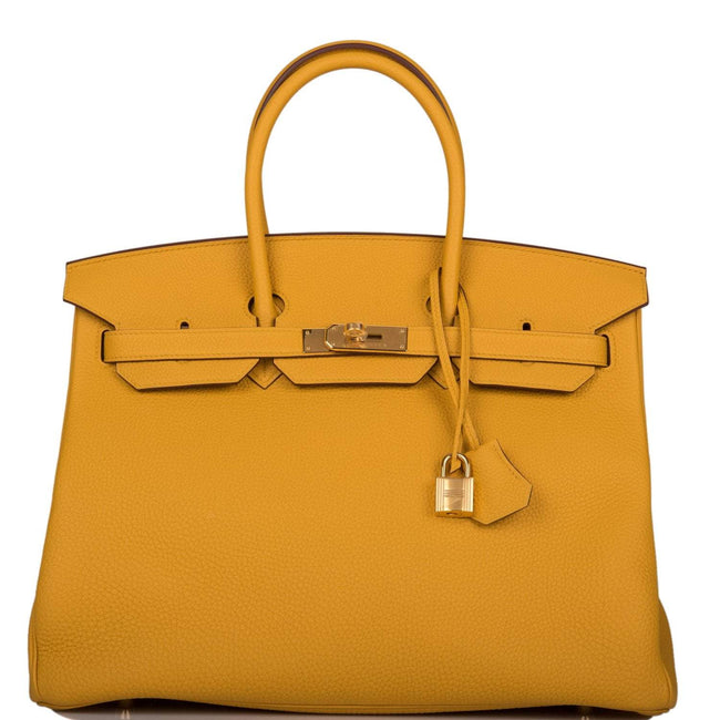 Hermes Birkin 35 Jaune Ambre Togo Gold Hardware Hover Image