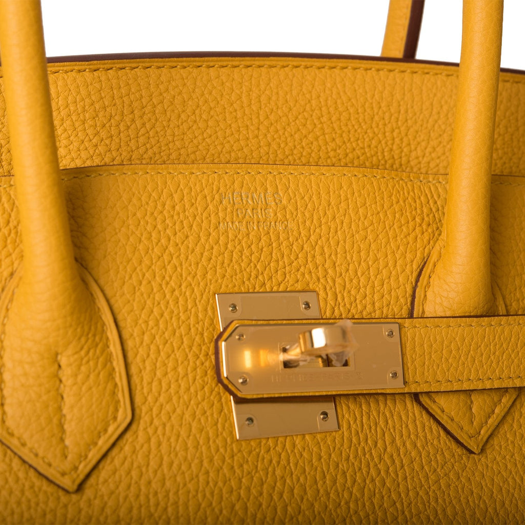 Hermes Birkin 35 Jaune Ambre Togo Gold Hardware
