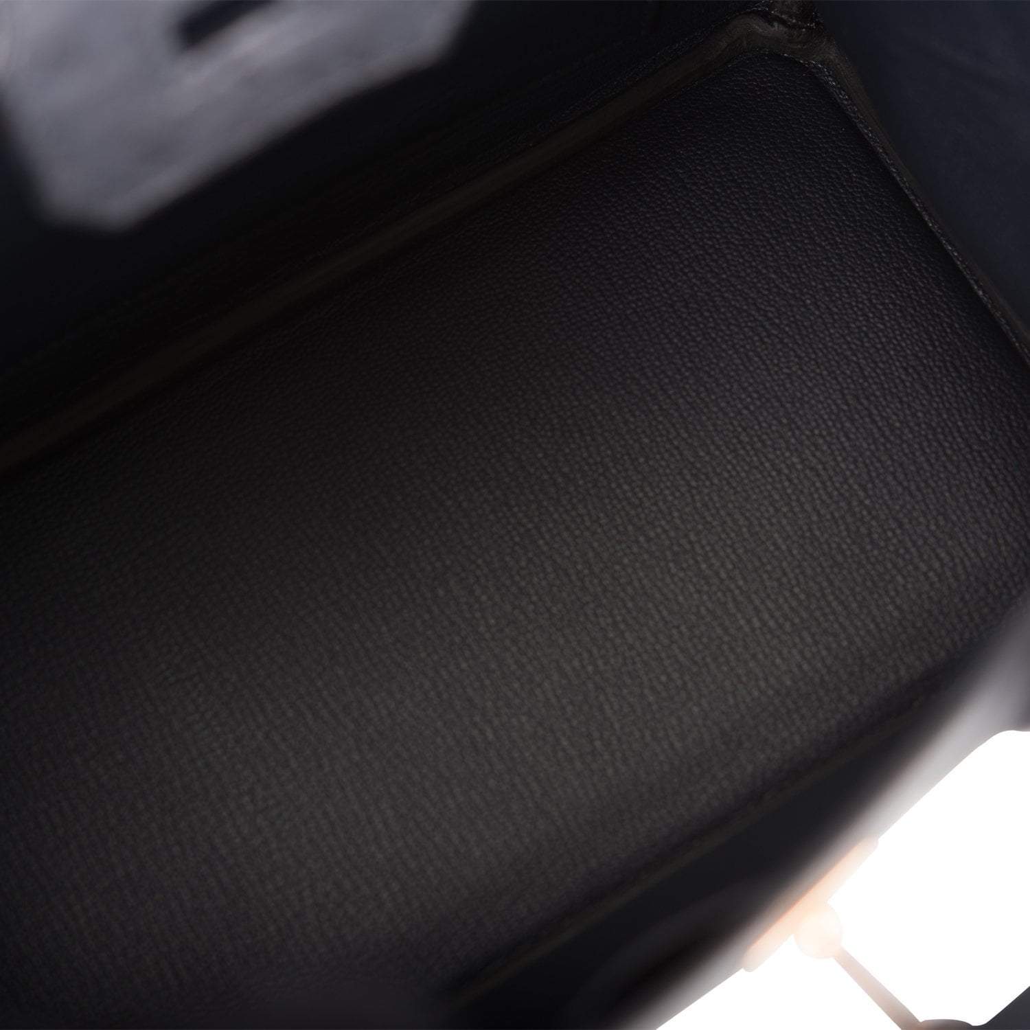 Hermes Birkin 25 Bleu Indigo Ostrich Rose Gold Hardware