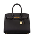 Hermes Birkin Sellier 30 Black Epsom Gold Hardware