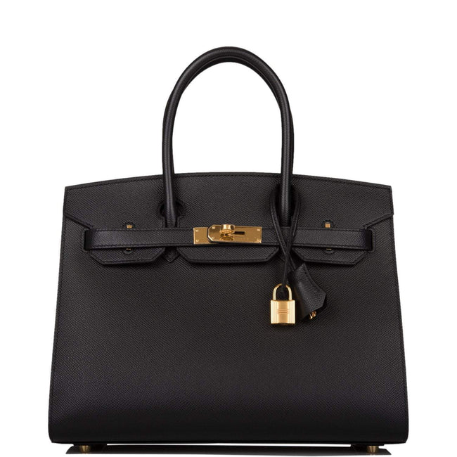 Hermes Birkin Sellier 30 Black Epsom Gold Hardware Hover Image