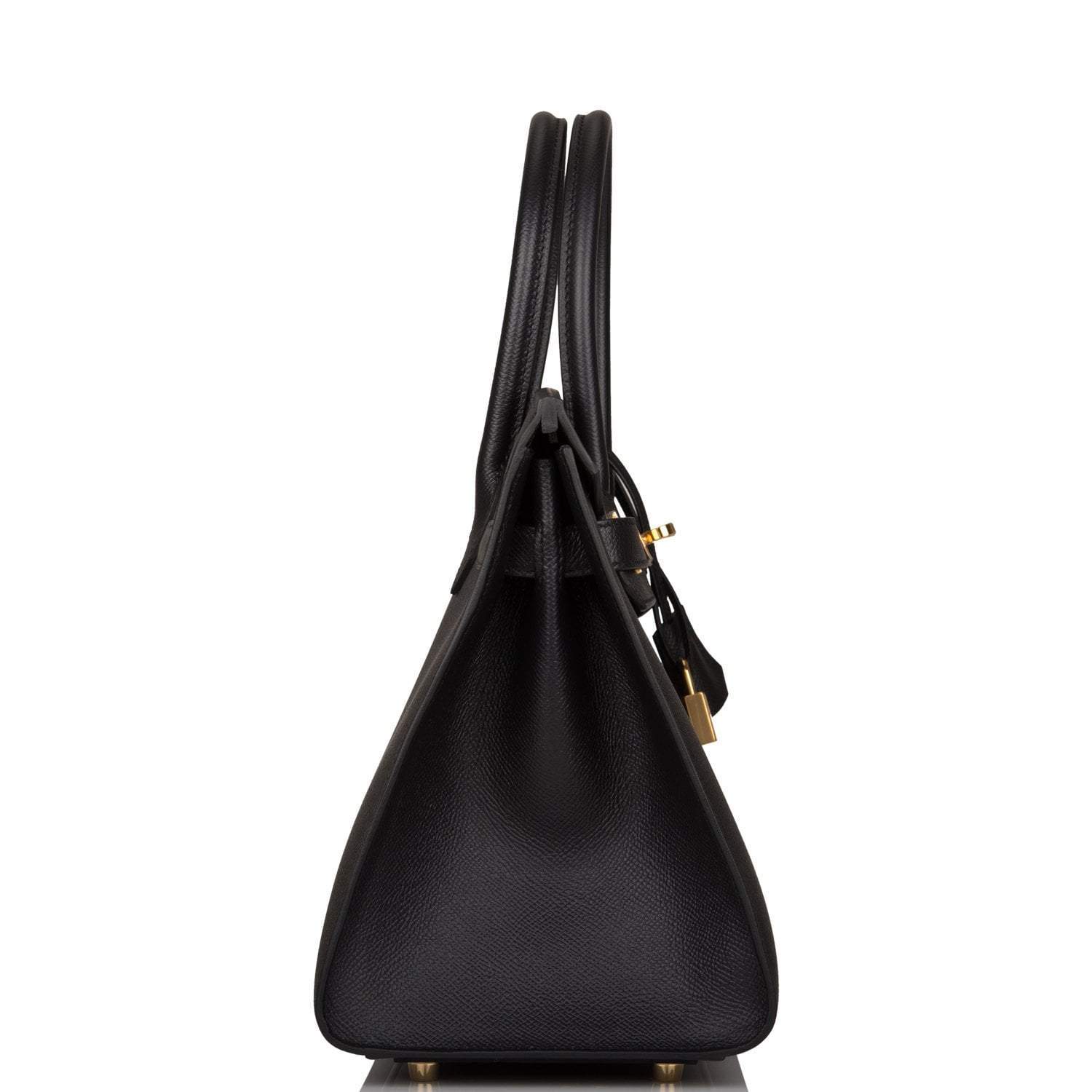 Hermes Birkin Sellier 30 Black Epsom Gold Hardware
