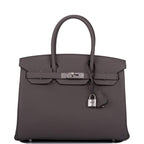 Hermes Birkin 30 Etain Togo Palladium Hardware