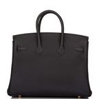 Hermes Birkin 25 Black Togo Gold Hardware