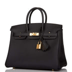 Hermes Birkin 25 Black Togo Gold Hardware