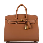 Hermes Birkin Sellier 25 Gold Veau Madame Gold Hardware