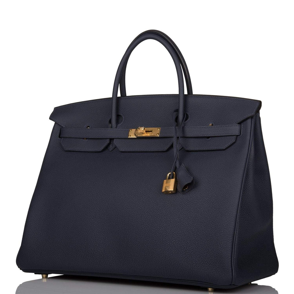 Hermes Birkin 40 Bleu Nuit Togo Gold Hardware