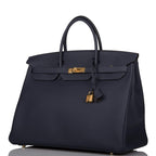Hermes Birkin 40 Bleu Nuit Togo Gold Hardware