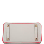 Hermes Birkin 25 Gris Perle and Rose Azalee Chèvre Brushed Gold Hardware