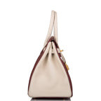 Hermes Birkin 30 Rouge H and Craie Togo Brushed Gold Hardware