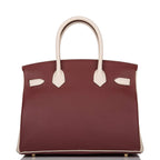 Hermes Birkin 30 Rouge H and Craie Togo Brushed Gold Hardware