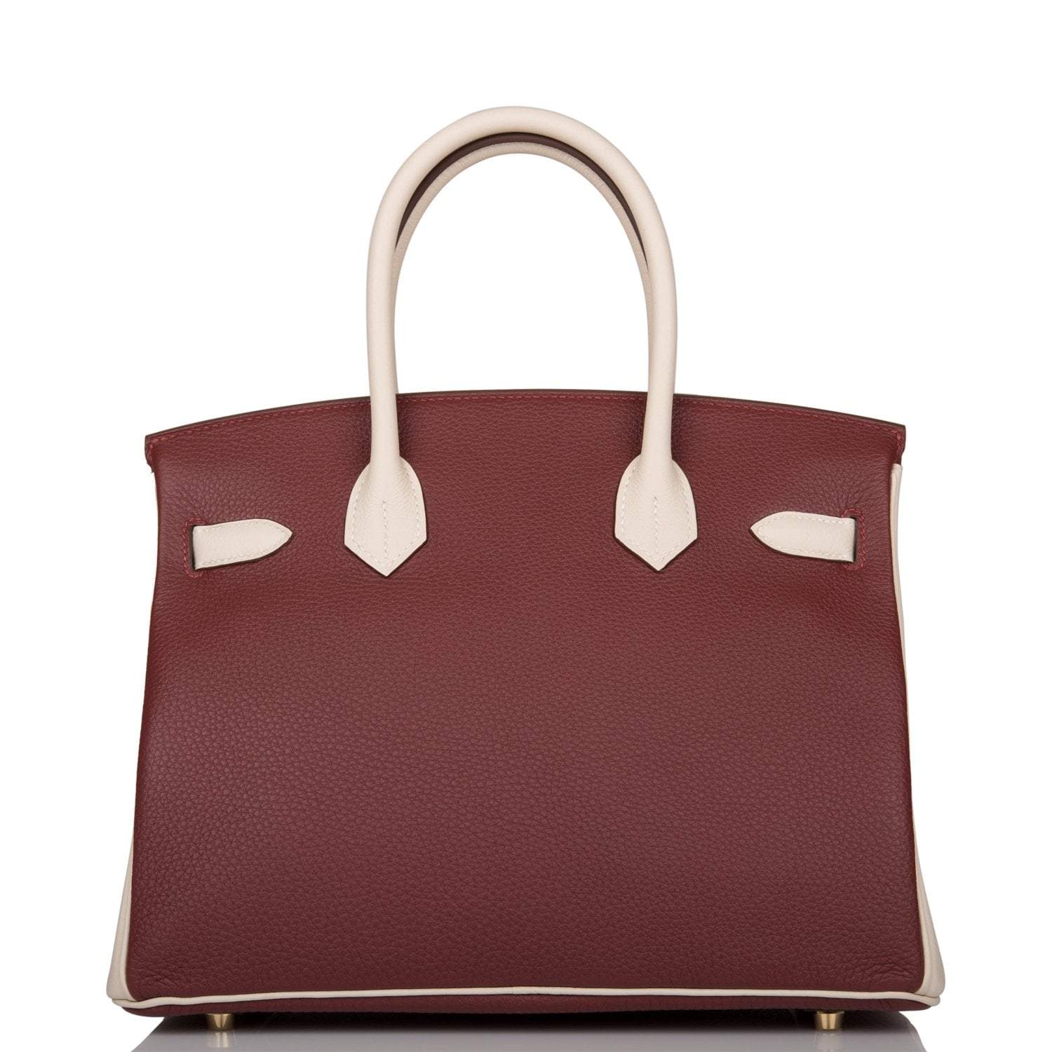 Hermes Birkin 30 Rouge H and Craie Togo Brushed Gold Hardware
