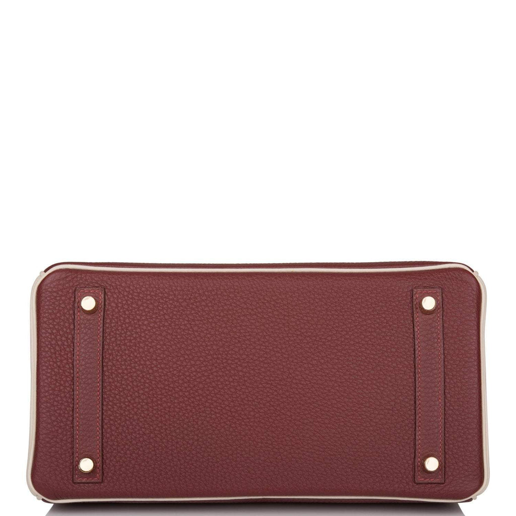 Hermes Birkin 30 Rouge H and Craie Togo Brushed Gold Hardware