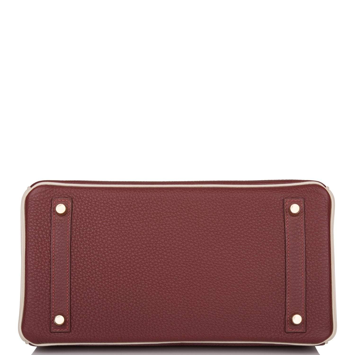 Hermes Birkin 30 Rouge H and Craie Togo Brushed Gold Hardware