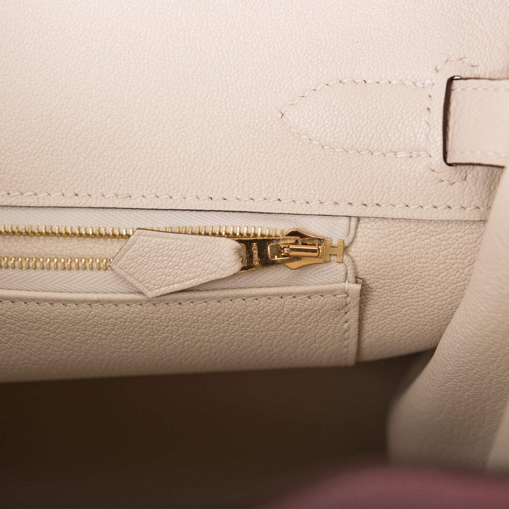 Hermes Birkin 30 Rouge H and Craie Togo Brushed Gold Hardware