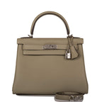 Hermes Kelly Retourne 28 Sauge Clemence Palladium Hardware