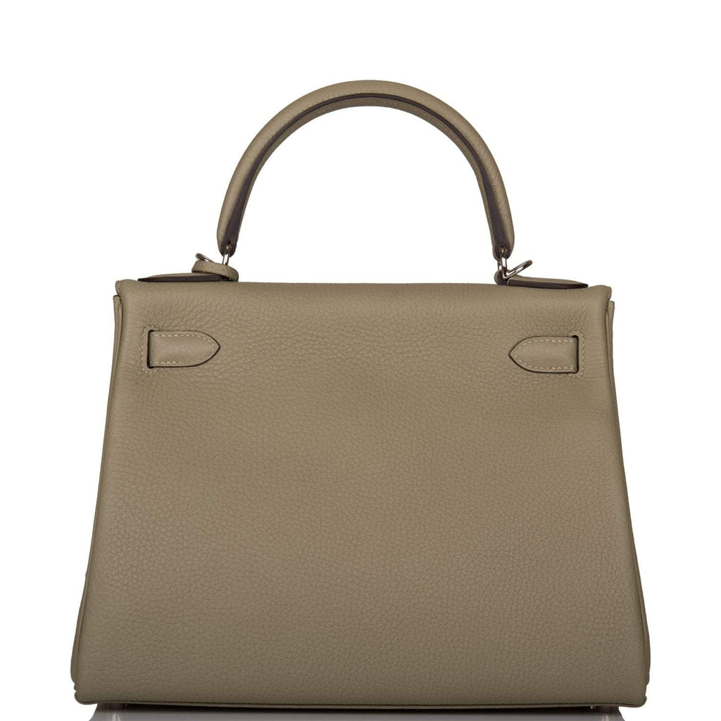 Hermes Kelly Retourne 28 Sauge Clemence Palladium Hardware