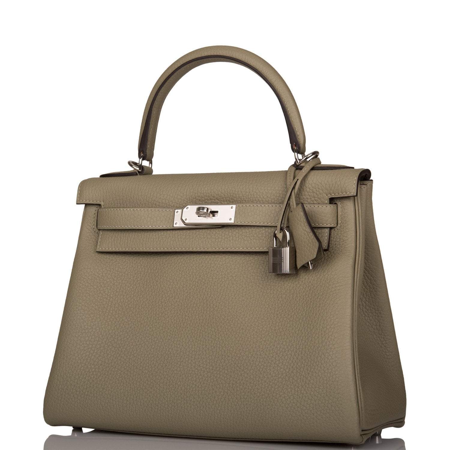 Hermes Kelly Retourne 28 Sauge Clemence Palladium Hardware