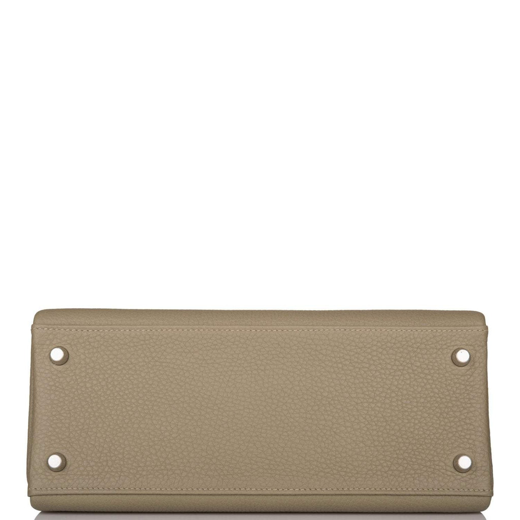 Hermes Kelly Retourne 28 Sauge Clemence Palladium Hardware