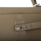 Hermes Kelly Retourne 28 Sauge Clemence Palladium Hardware
