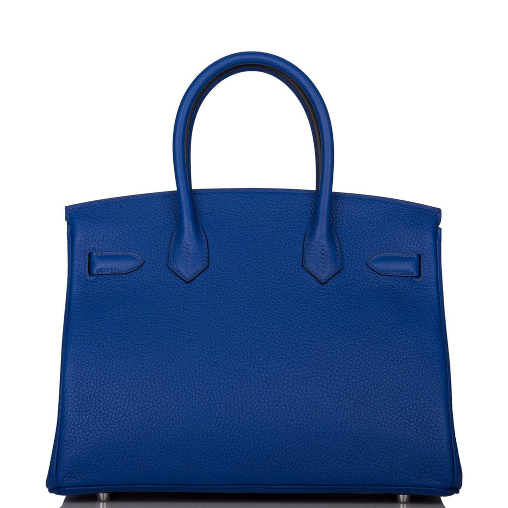 Hermes Birkin 30 Bleu Electric Verso Clemence Palladium Hardware