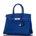 Hermes Birkin 30 Bleu Electric Verso Clemence Palladium Hardware